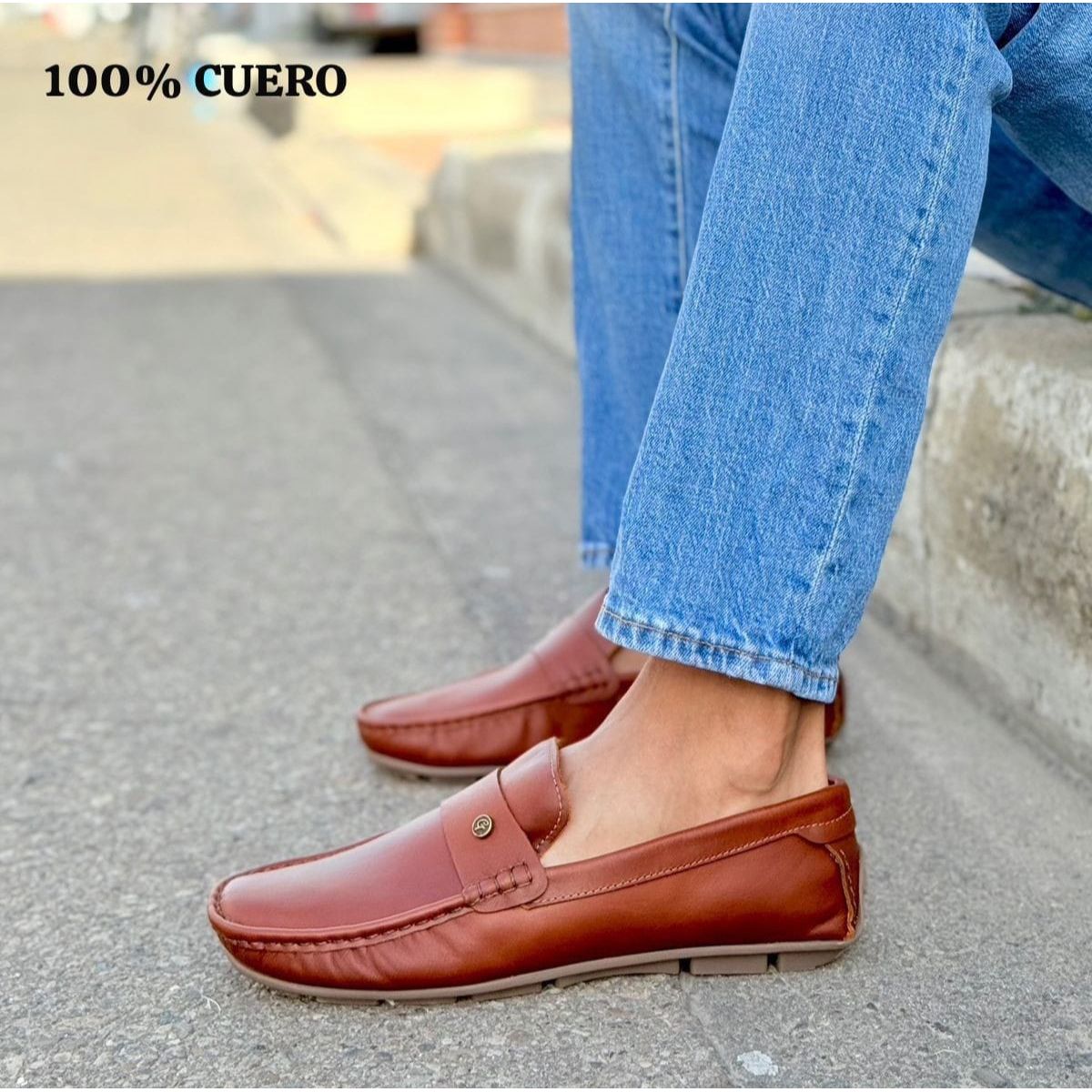 EVEGONZ - Mocasines Casual para Hombre Mocasin Marron