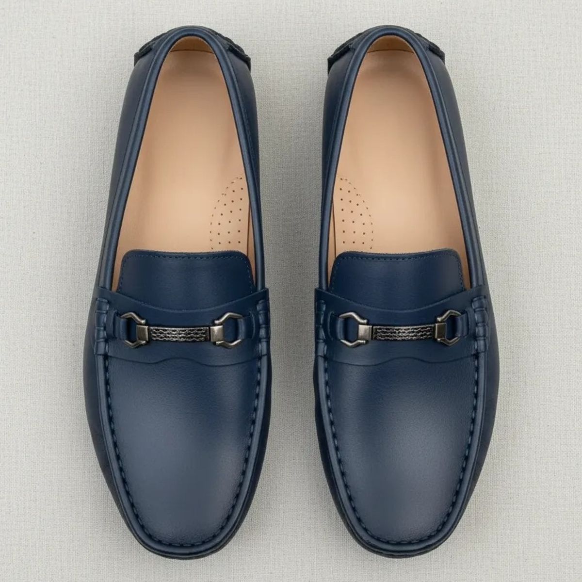 EVEGONZ - Mocasines para Hombre Color Azul