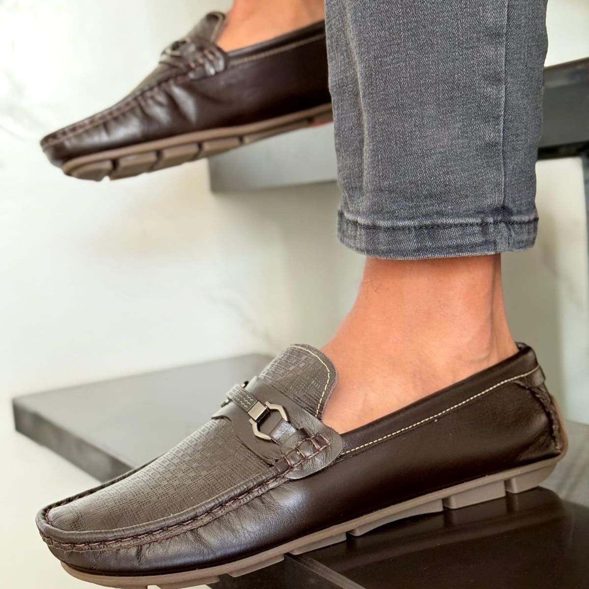 EVEGONZ - Mocasines para Hombre Color Marron
