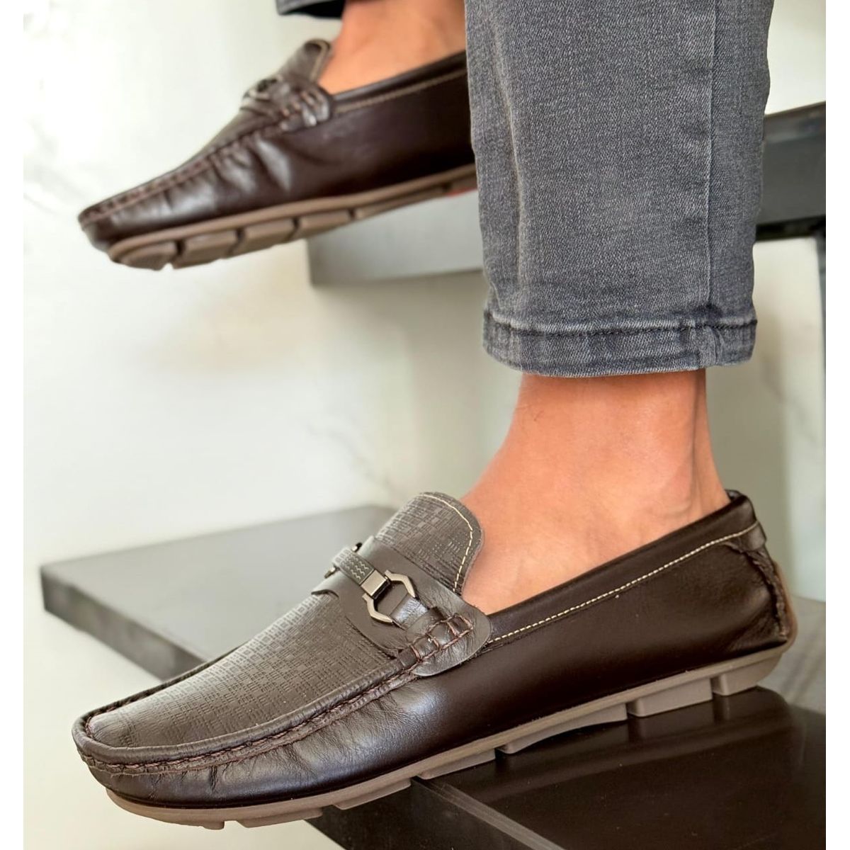EVEGONZ - Mocasines para Hombre Color Marron