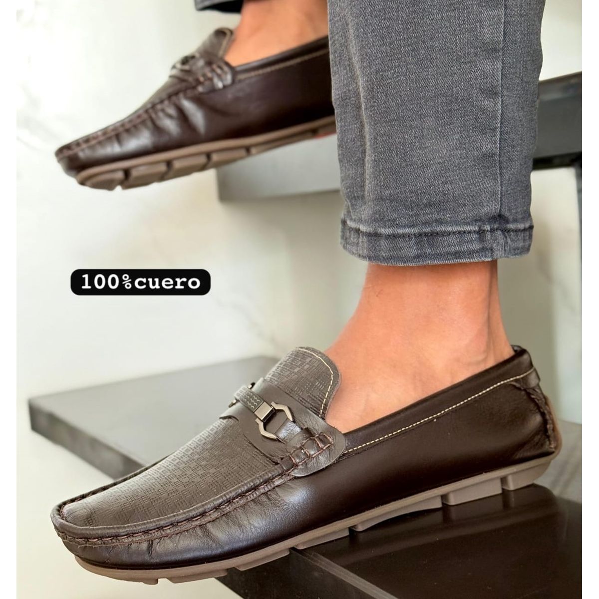 EVEGONZ - Mocasines para Hombre Color Marron
