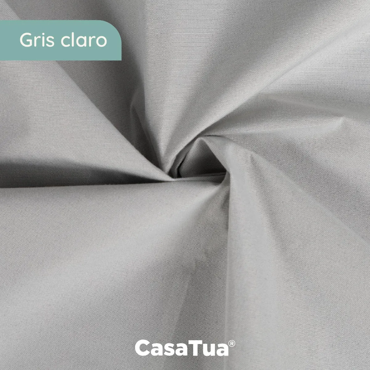 CASATUA - Cortina 100% Blackout Casatua 2 Paños de 220 x 135cm Liviana - Gris