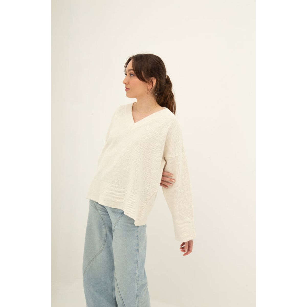 EASY PEOPLE - Saco Cuello V Arroz Crudo