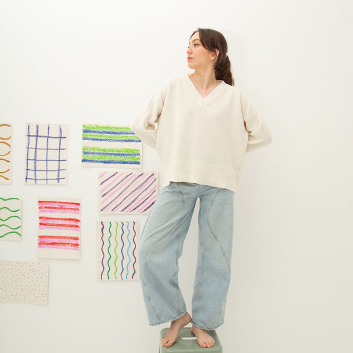 EASY PEOPLE - Saco Cuello V Arroz Crudo