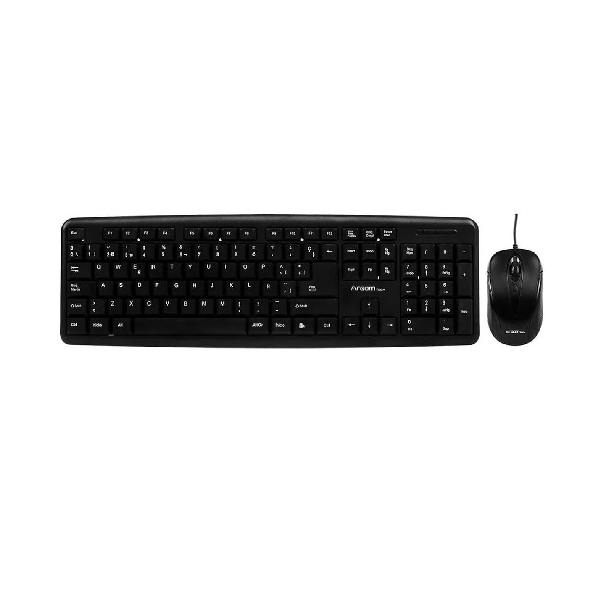 ARGOM TECH - Combo Argom clásico de teclado y ratón USB en español