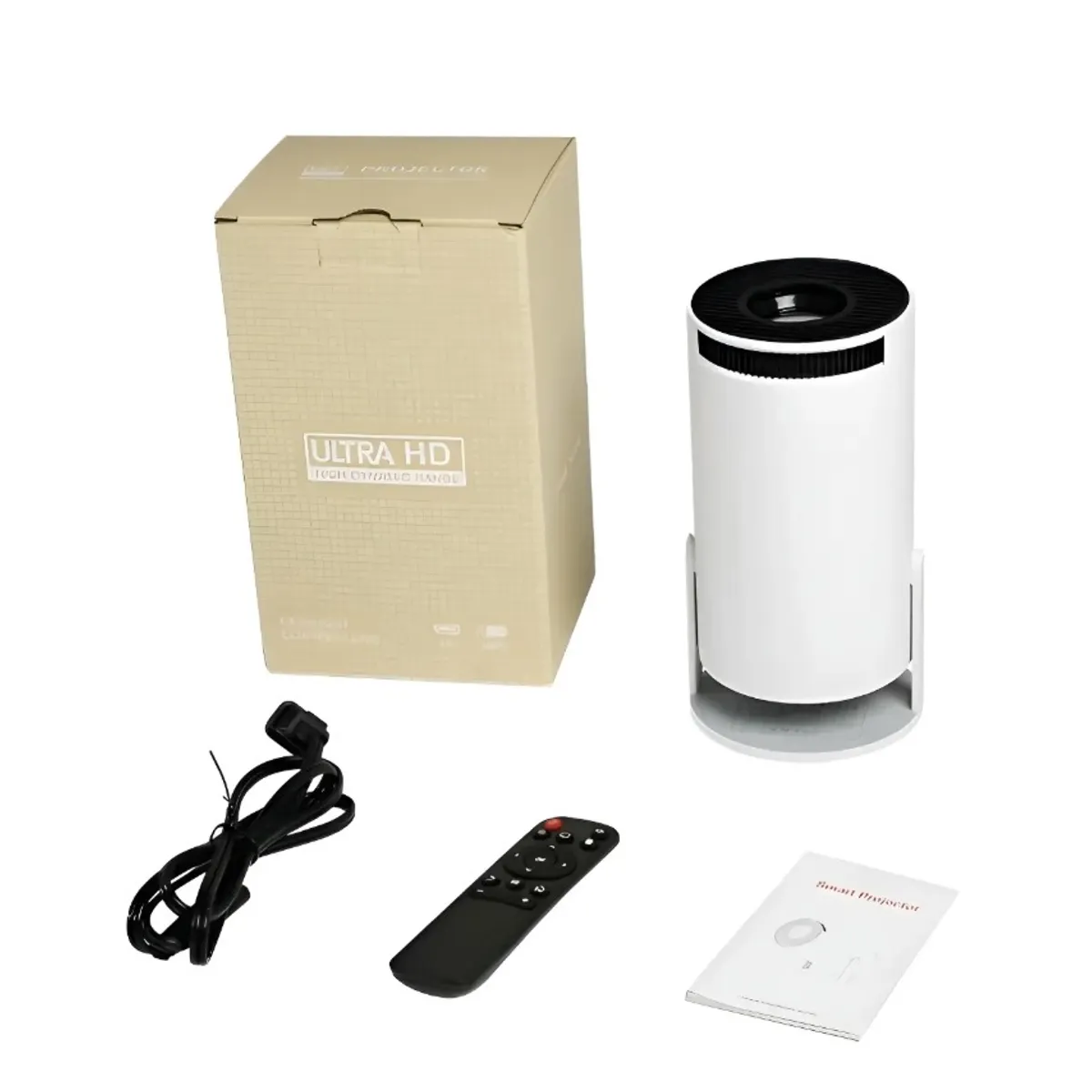 GENERICO - Mini Proyector Zhymtech Hy300 Android 4k Hdmi Wifi Led Portátil Blanco