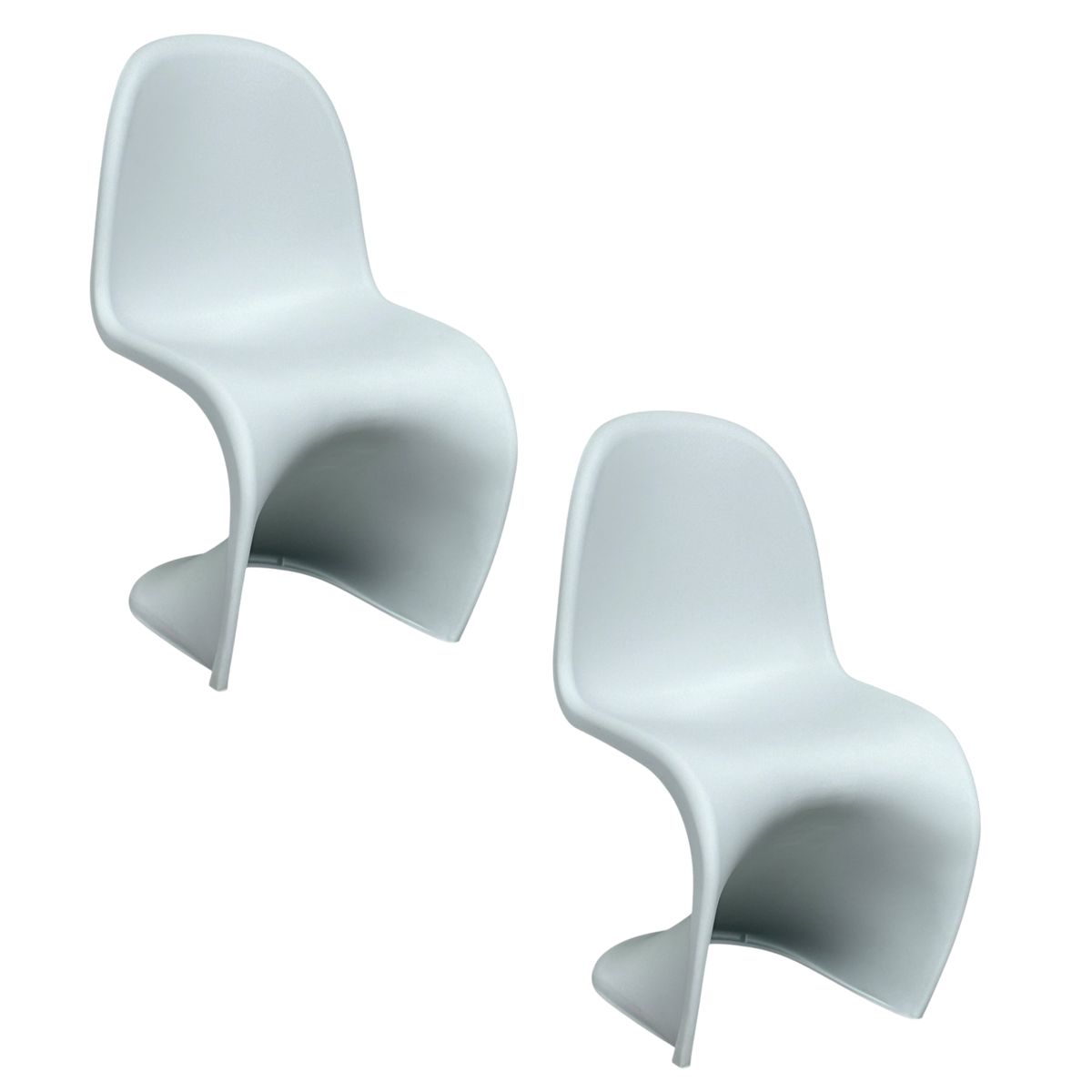 DISTRIONLINE - Set De Sillas Panton En Polipropileno Color Blanco X2