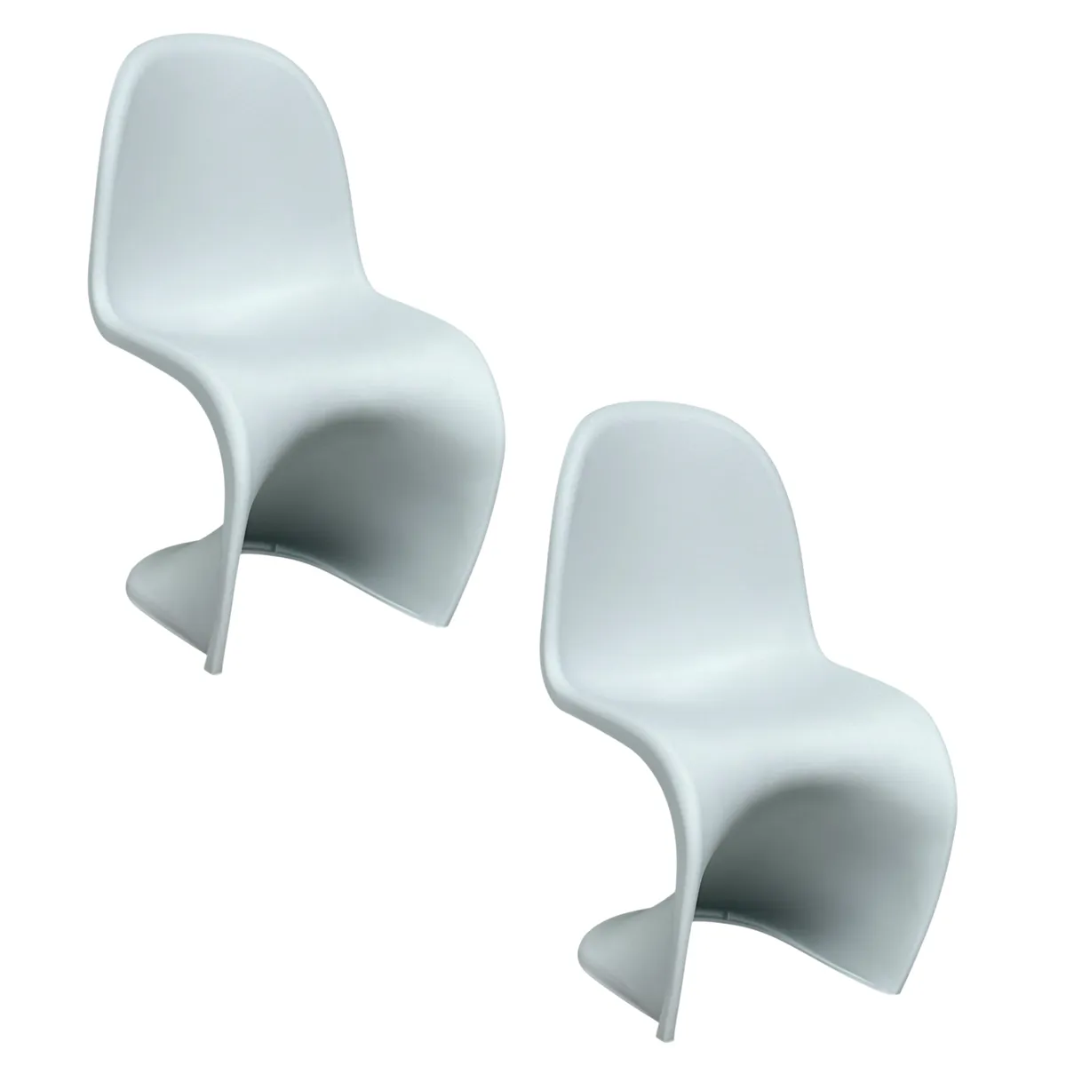 DISTRIONLINE - Set De Sillas Panton En Polipropileno Color Blanco X2