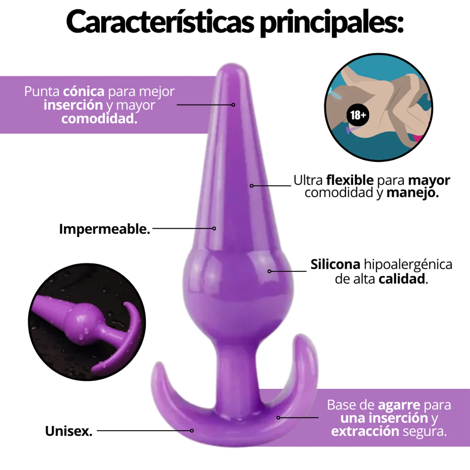 Plug Anal Silicona +grande Consolador Dildo Ano Dilatador GENERICO |  Falabella Colombia