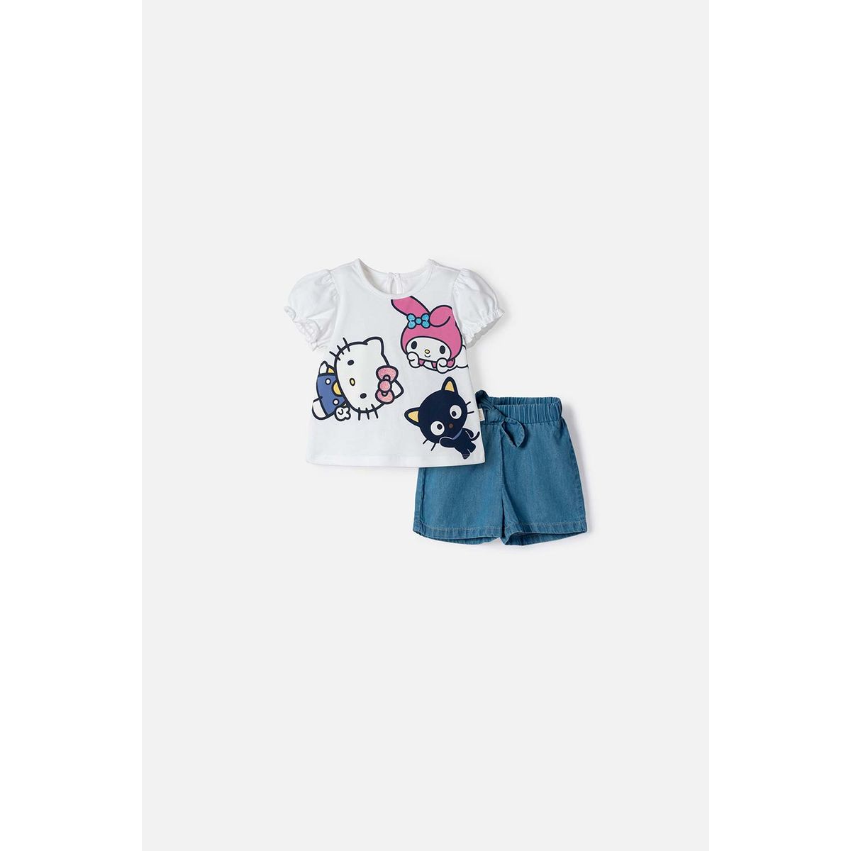 HELLO KITTY - Conjunto de Hello Kitty con short multicolor para bebé niña