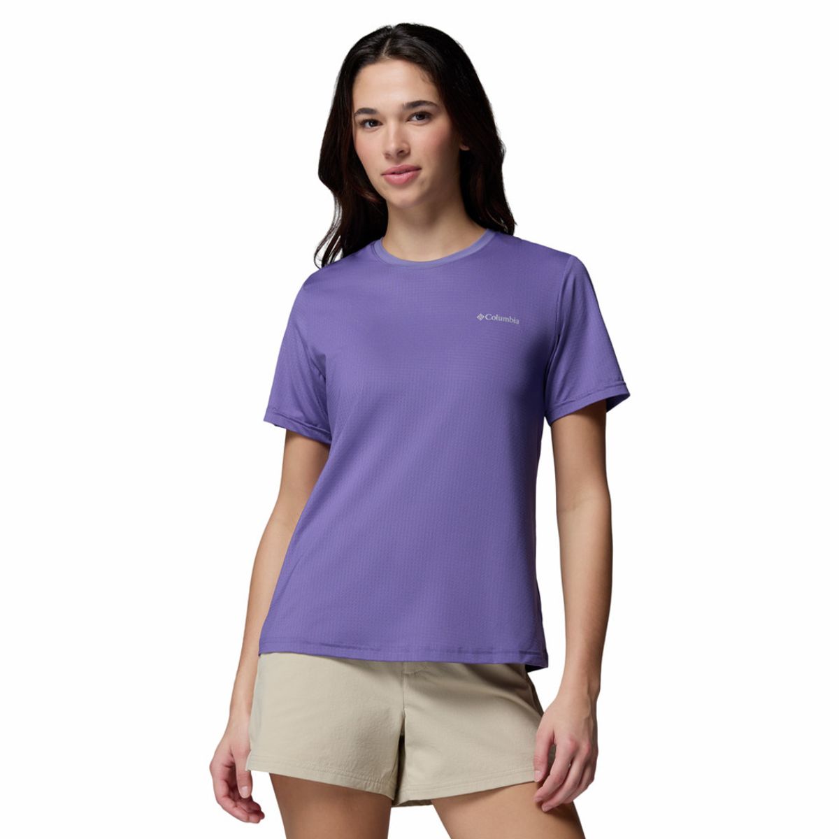 COLUMBIA - Camiseta Mujer Columbia WILD SPRINGS SS Morado COLUMBIA