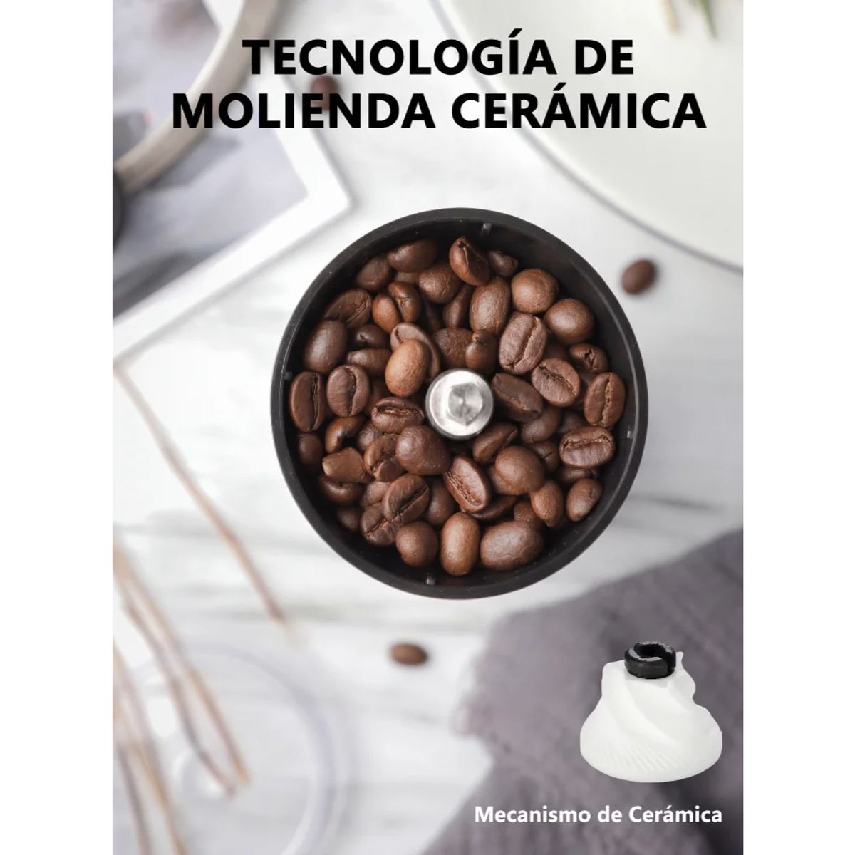 TELEVENTAS COM - Molino Manual de Café con Ajuste de Molienda