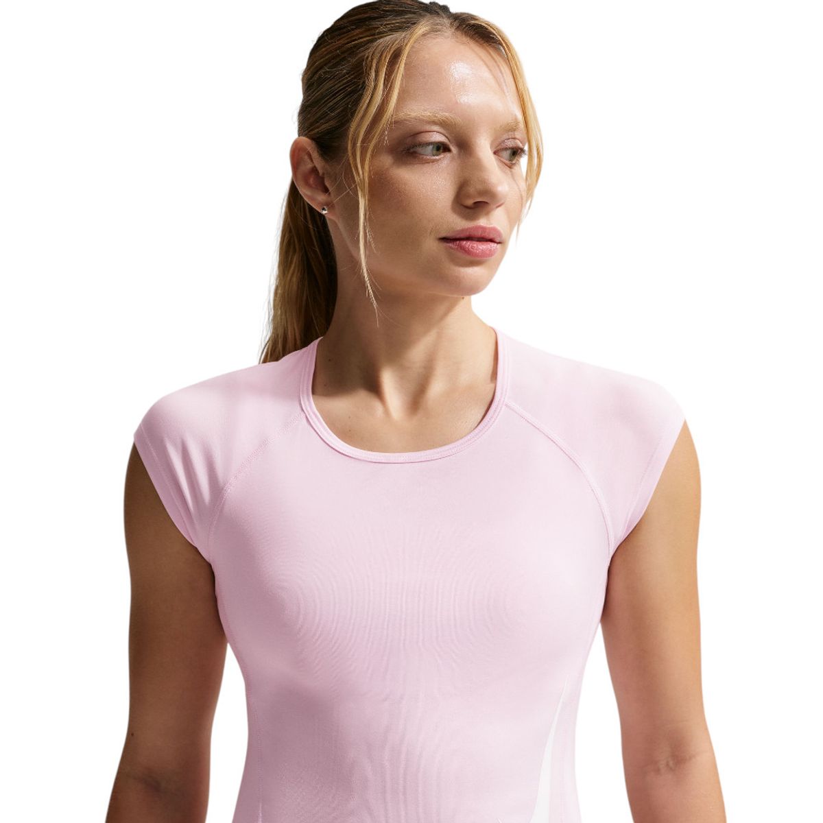 NIKE - Camiseta Nike Tempo Swoosh Run Df Ss Mujer-Rosa