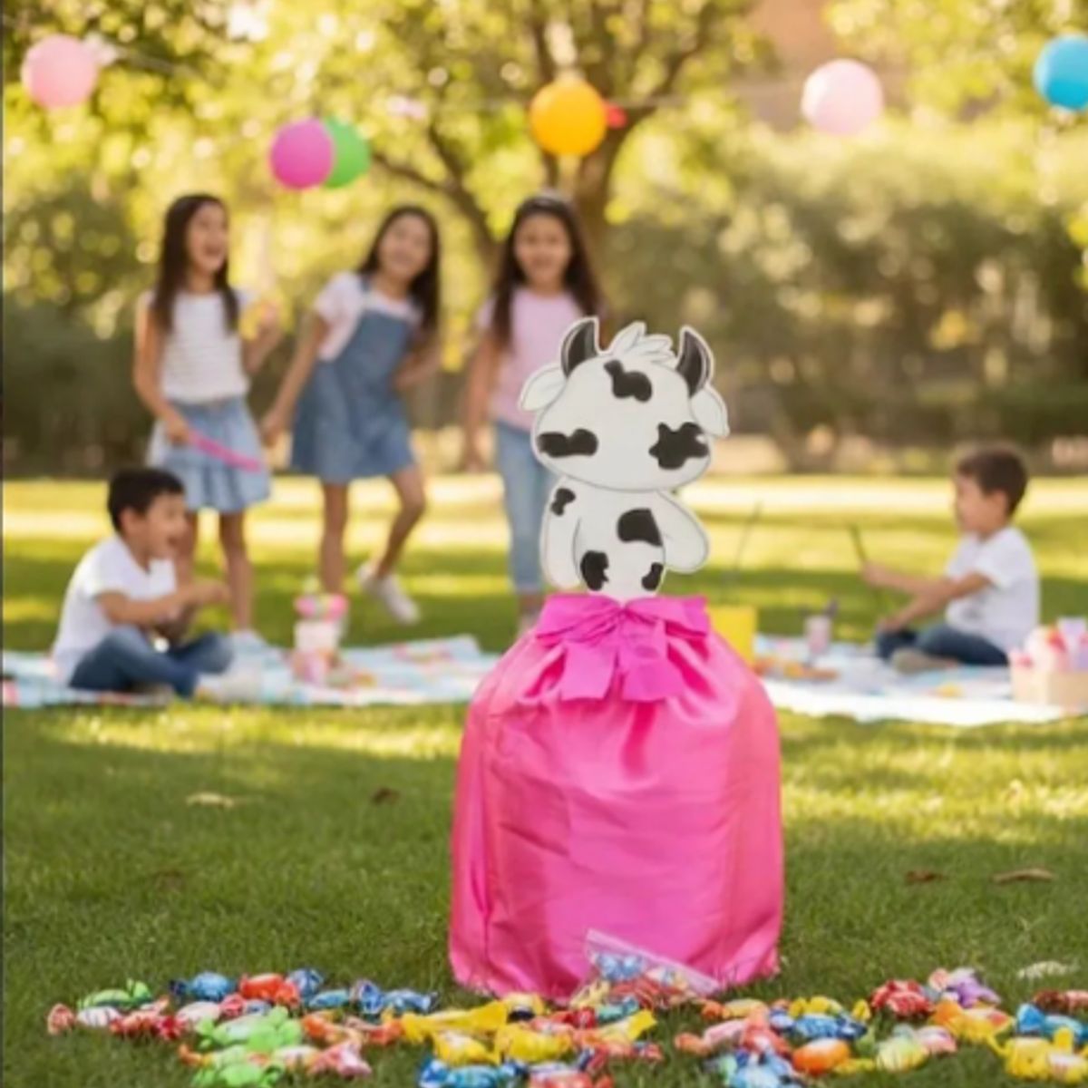 INFANTILES CAJUROMIX - Kit Piñata + Relleno Sorpresa Vaca