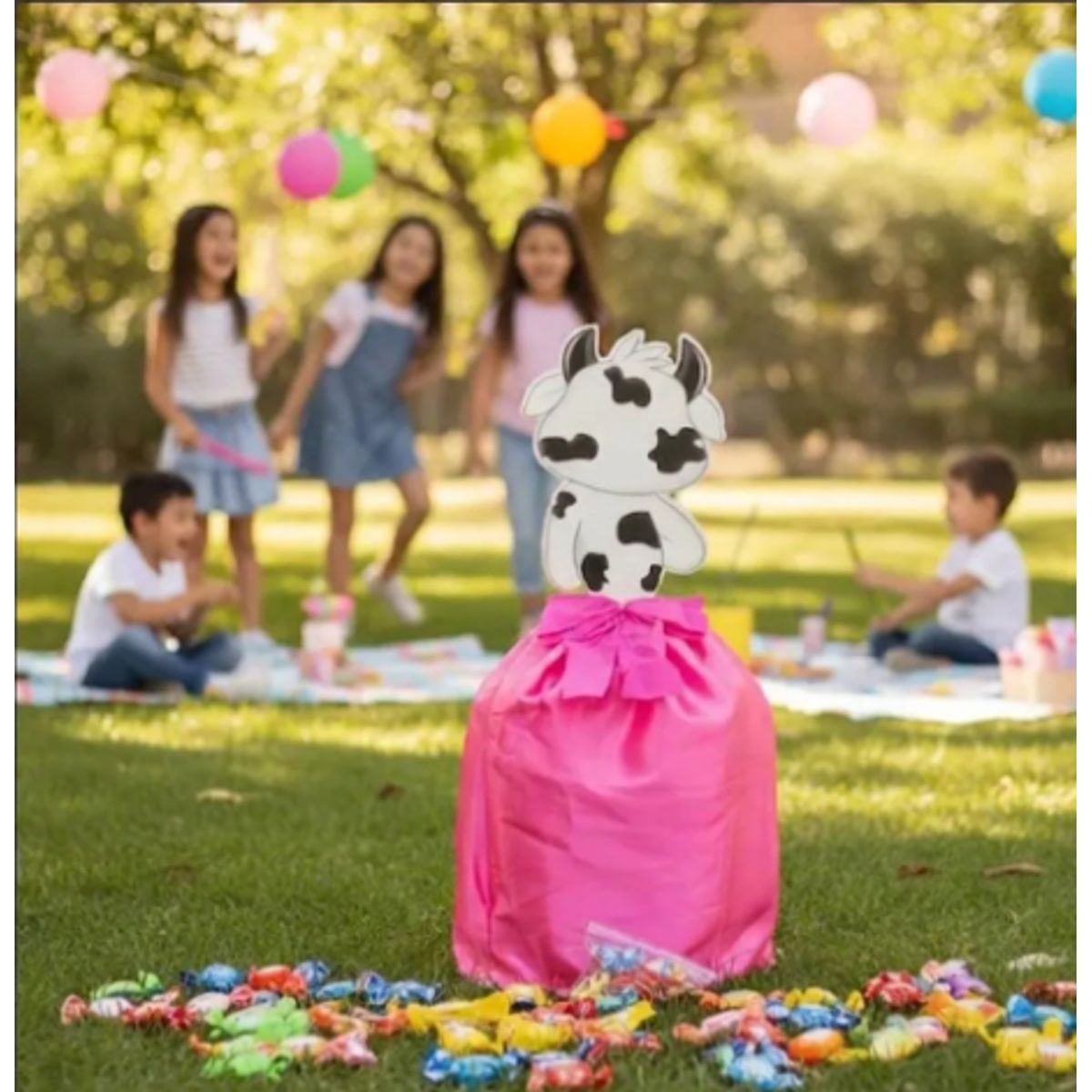 INFANTILES CAJUROMIX - Kit Piñata + Relleno Sorpresa Vaca
