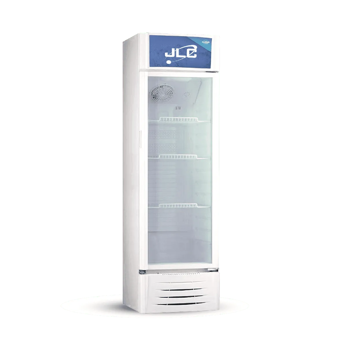JLC ELECTRONICS - Vitrina Refrigerada Vertical 211 Litros - Modelo JLC-281 con Sistema Airflow, 3 Parrillas Ajustables e Iluminación LED Superior