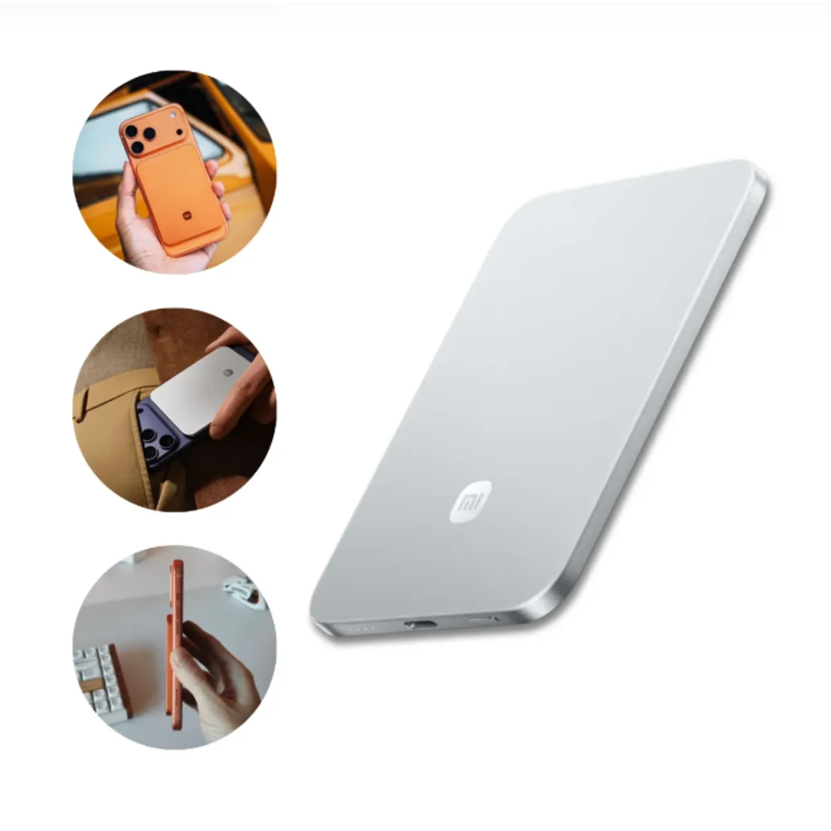 XIAOMI - Cargador Magnético Xiaomi UltraThin Magnetic Power Bank 15W 5000mAh