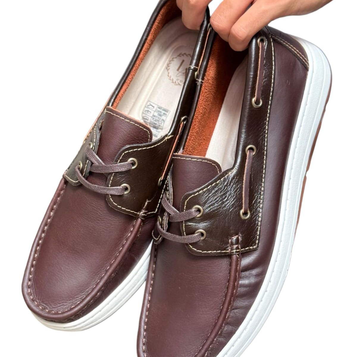 EVEGONZ - Mocasines en Cuero para Hombre Marron