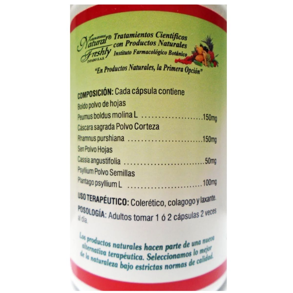 NATURAL FRESHLY - SUPLEMENTO CON CASCARA SAGRADA + BOLDO X 60U CIRUELFORT