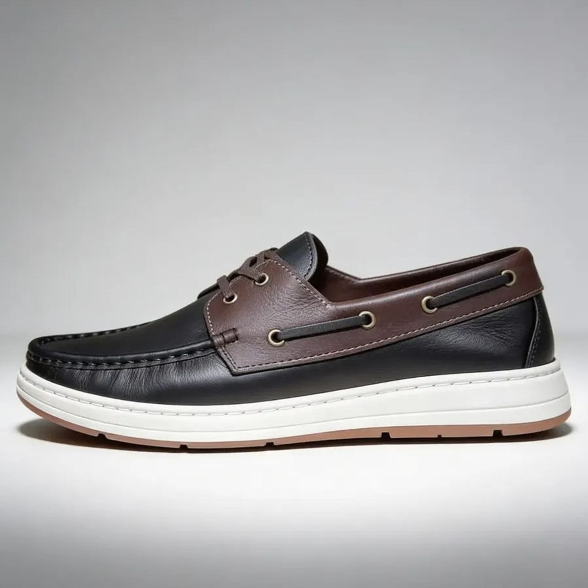 EVEGONZ - Mocasin en Cuero para Hombre Negro