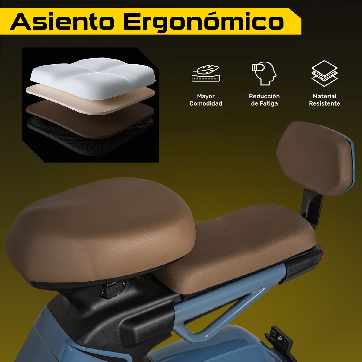 CENTURFIT - Bicicleta Electrica Moto Scooter 500w 55km/h 3 Velocidades