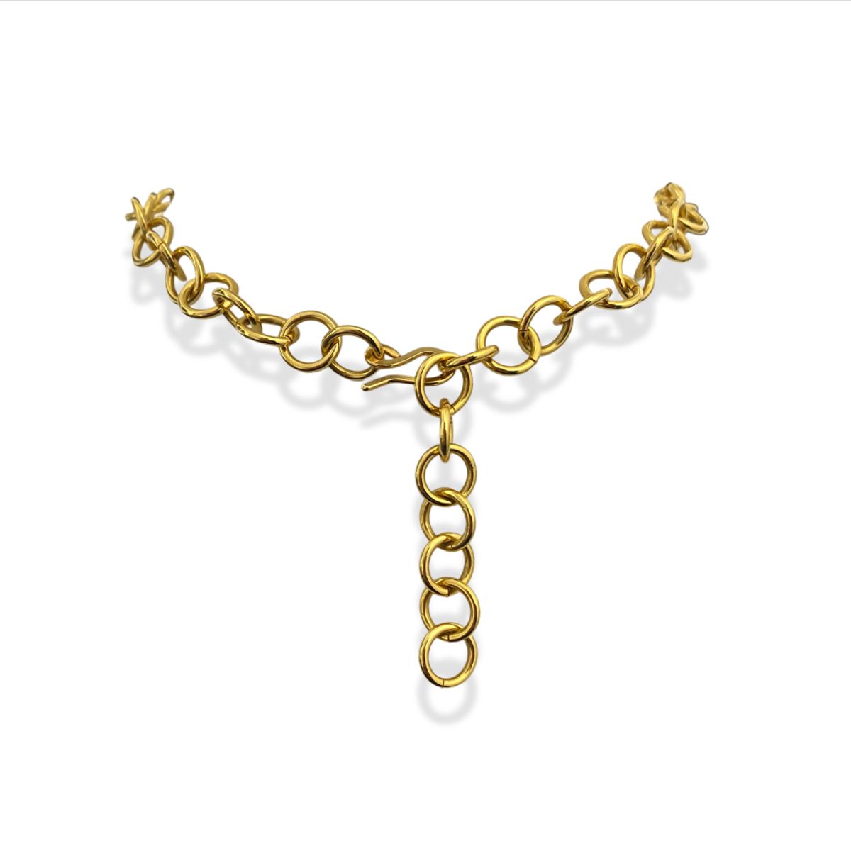MERAKI - Collar mujer Perlas y Charms Dijes Bañado en oro 24kt - Collar chunky - Cadena mujer