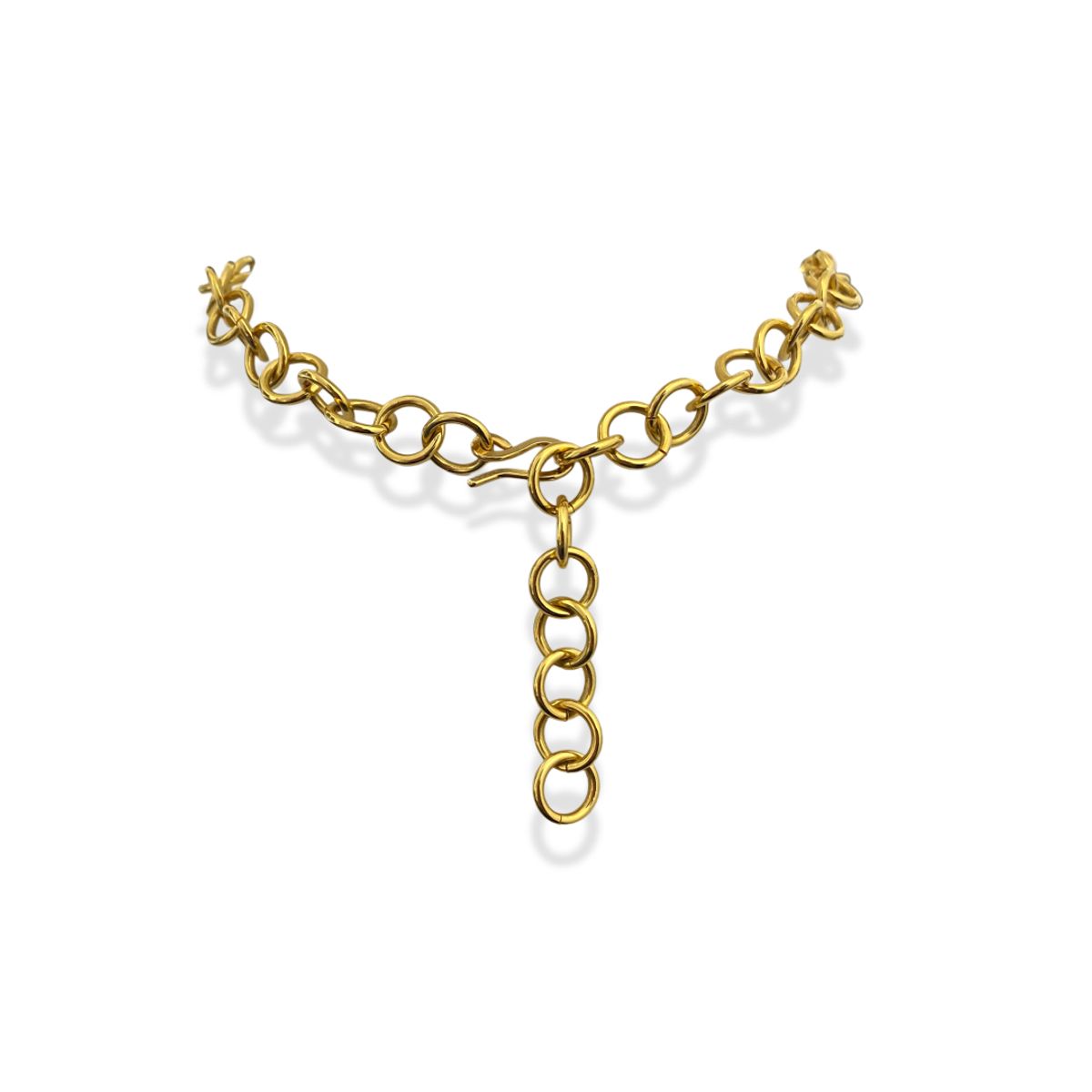 MERAKI - Collar mujer Perlas y Charms Dijes de estrellas Bañado en oro 24kt - Collar chunky - Cadena mujer