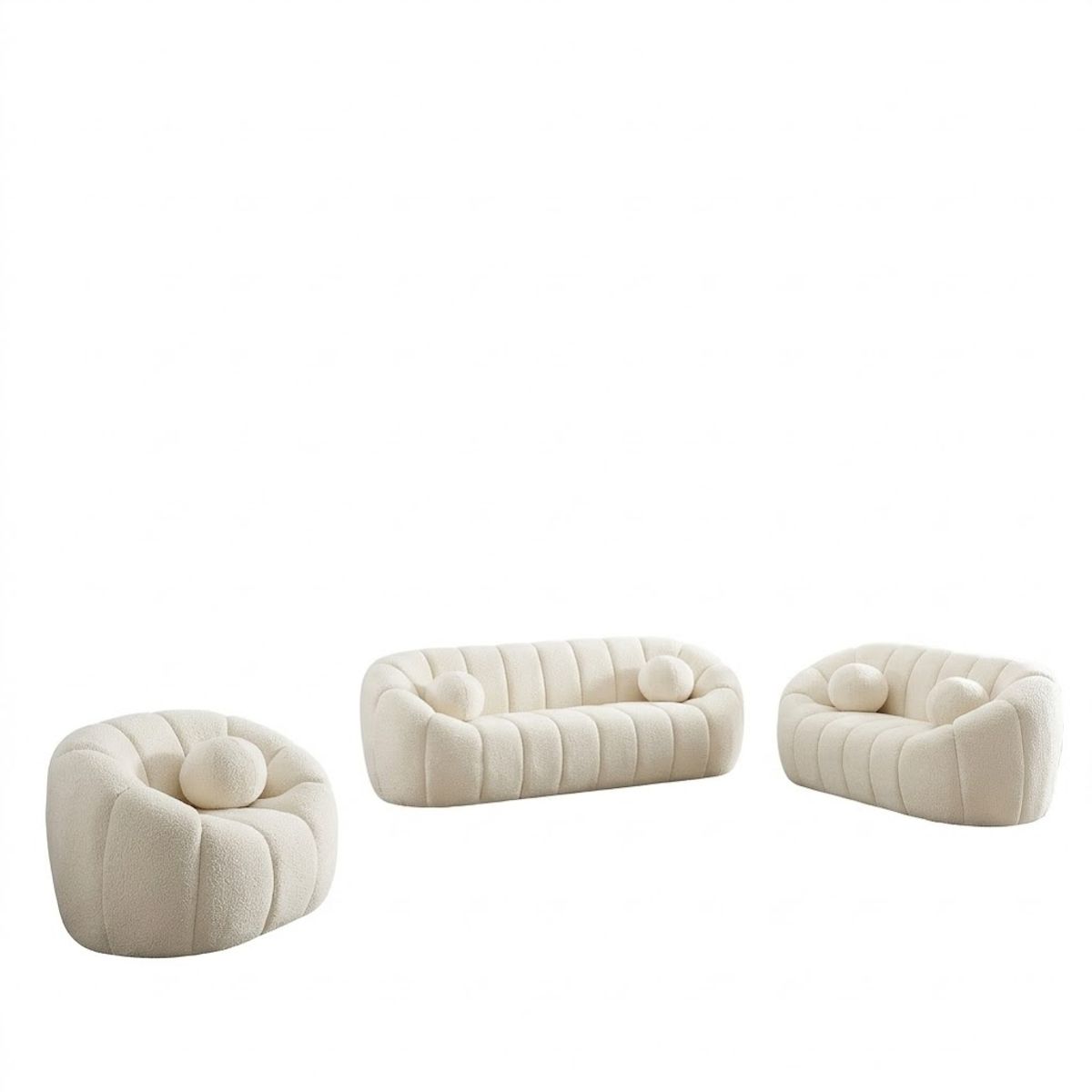 GENERICO - Juego de sala o muebles Avenue Estilo moderno para Sala de estar blanco hueso