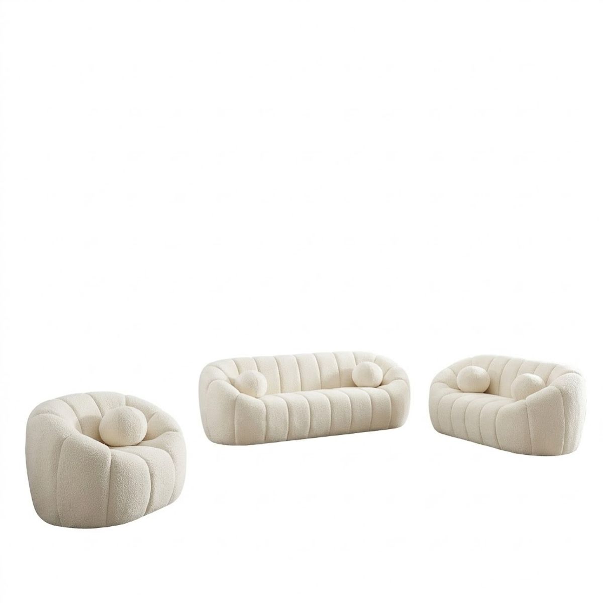 GENERICO - Juego de sala o muebles Avenue Estilo moderno para Sala de estar blanco hueso