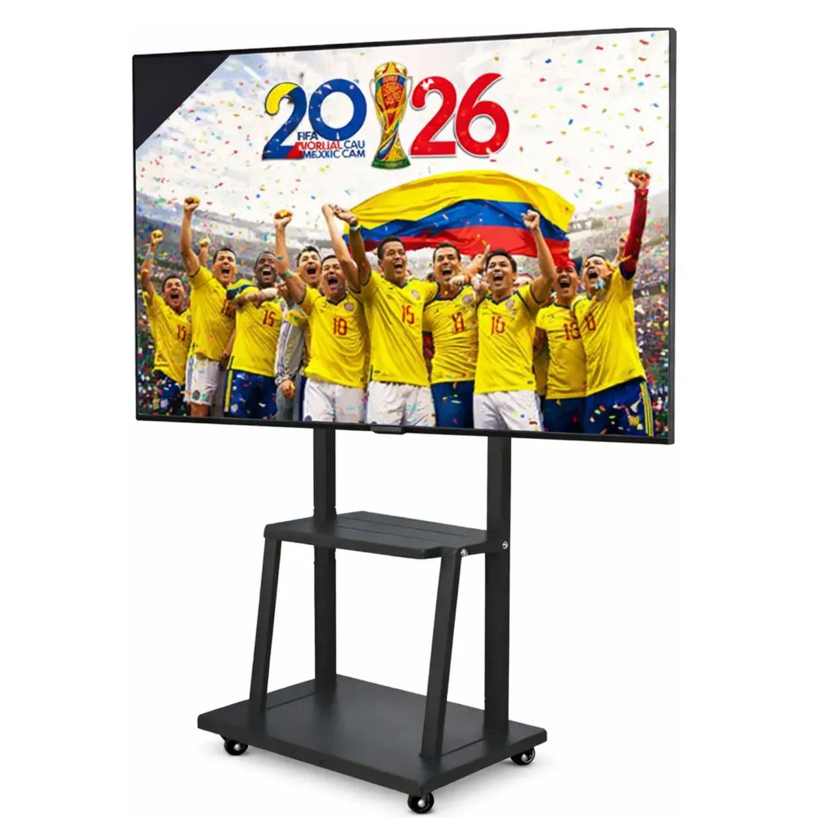 TECNOHOGAR JS - Soporte Tv Base Pedestal Rueda Televisor 32 A 75 Pulgadas Resistente 50kg
