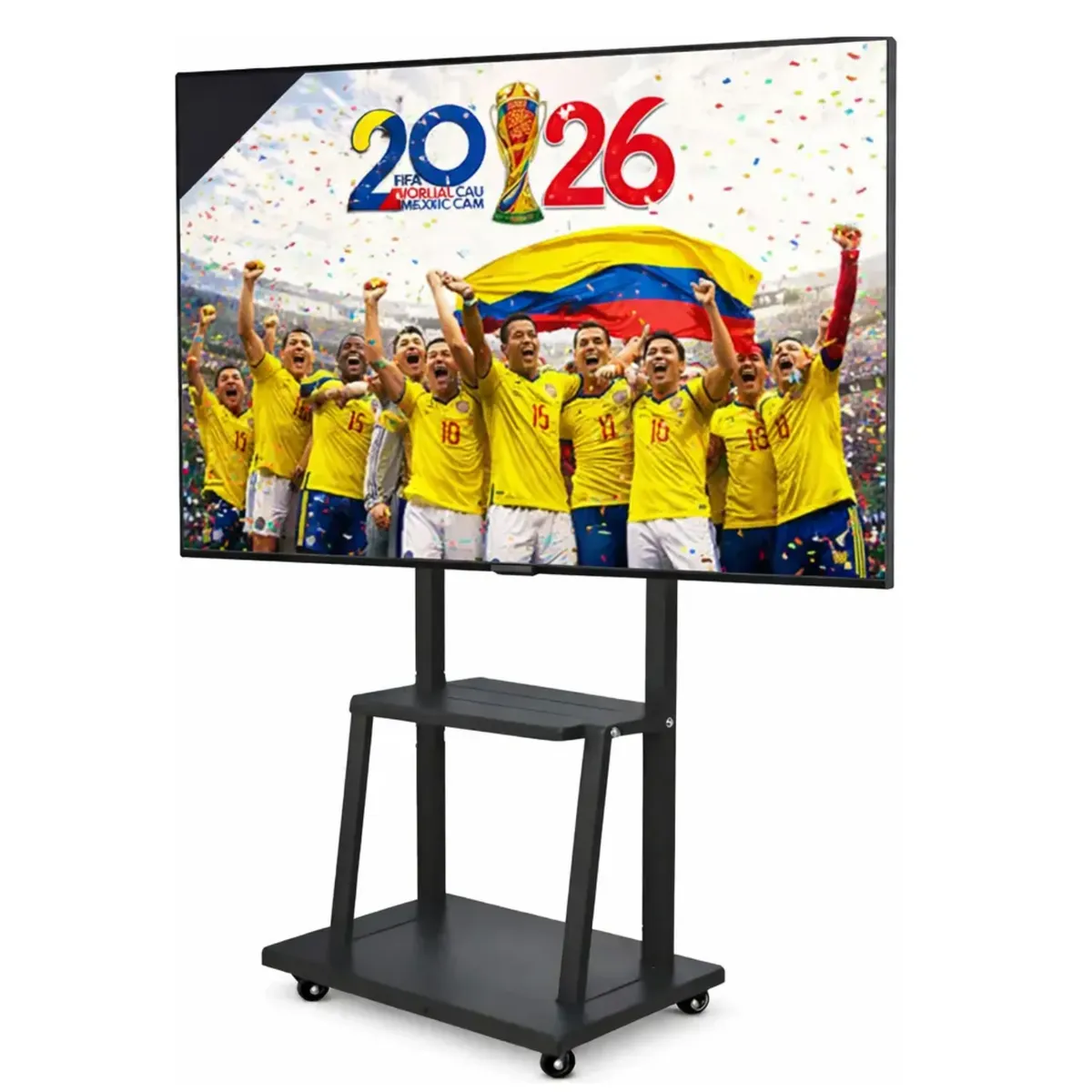 TECNOHOGAR JS - Soporte Tv Base Pedestal Rueda Televisor 32 A 75 Pulgadas Resistente 50kg