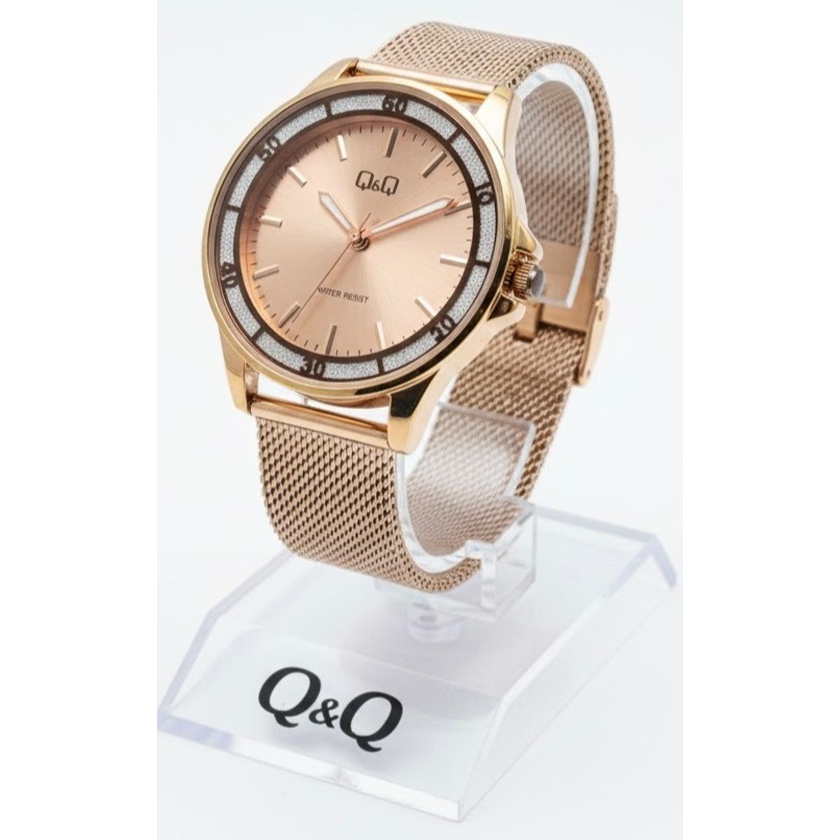 Q&Q - Reloj Q&Q Oro Rosa Para Dama - Elegante y Resistente al Agua