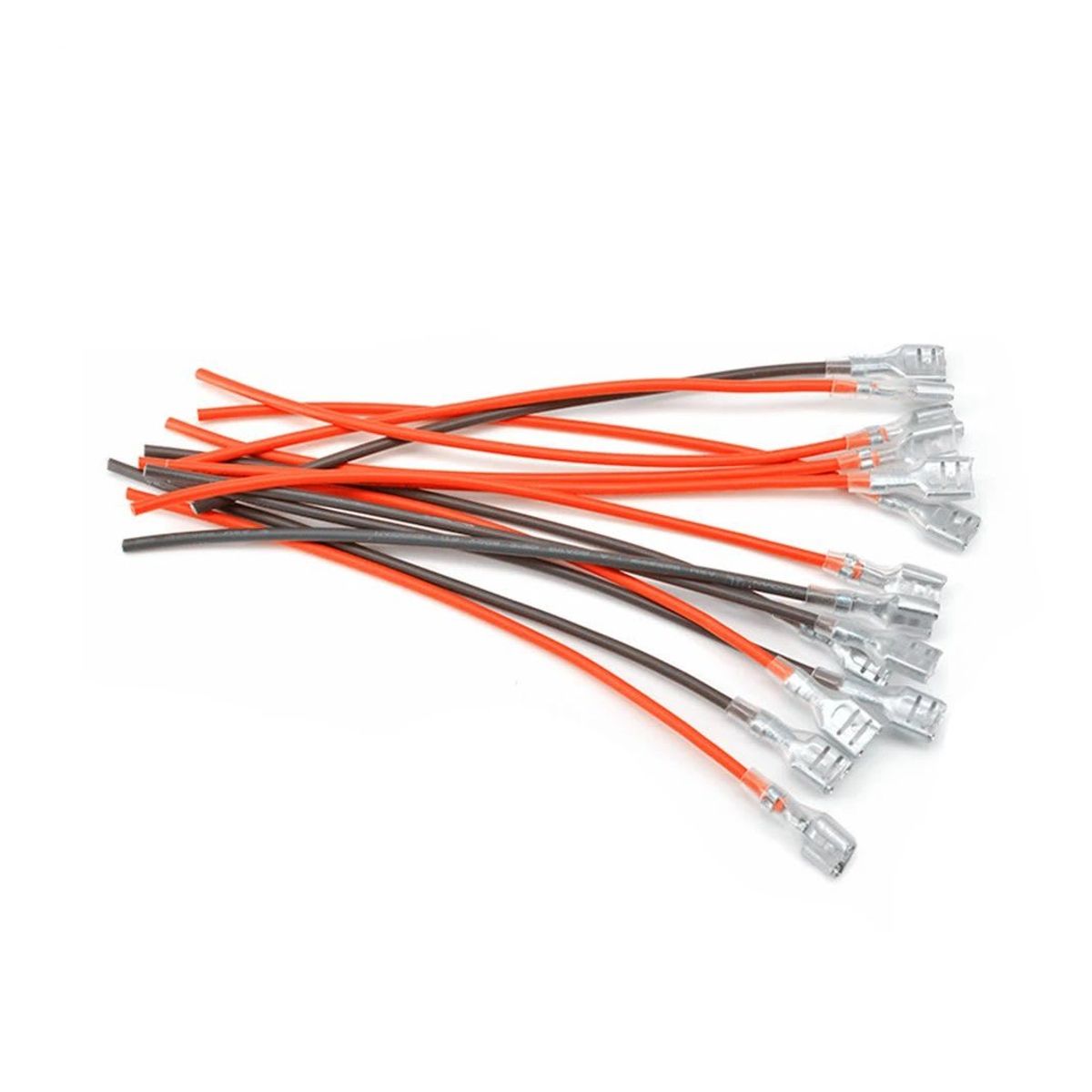 GENERICO - Terminales Empalme Crimpado G9 2,8–6,3 mm Negro y Rojo - 2.8mm Paquete x 2 Unidades