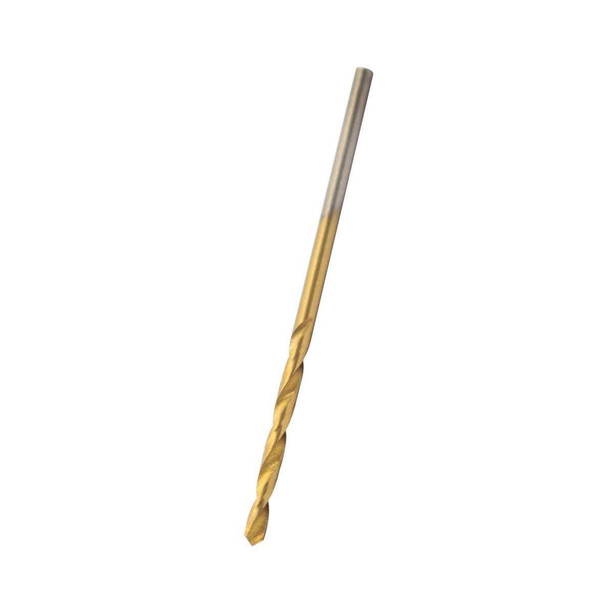 GENERICO - Broca de Acero Rápido Milimétrica Dorada Punta 118° - 3mm x 60mm