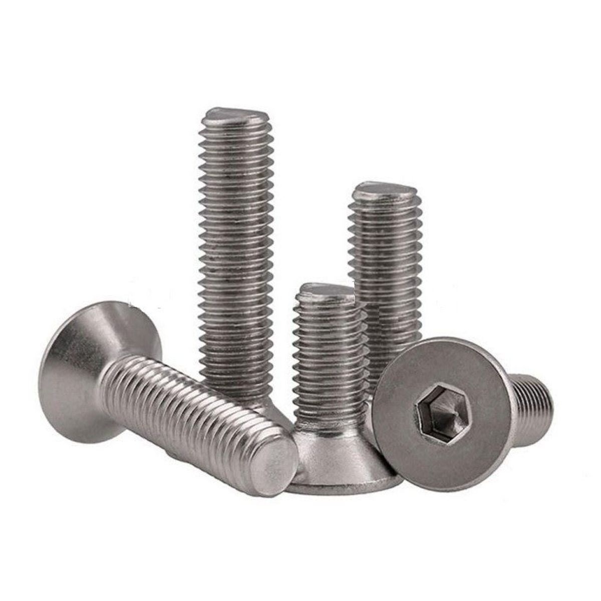 GENERICO - Tornillos Bristol M2.5 Acero Inoxidable Cabeza Hexagonal Paquete X10 - 25 mm