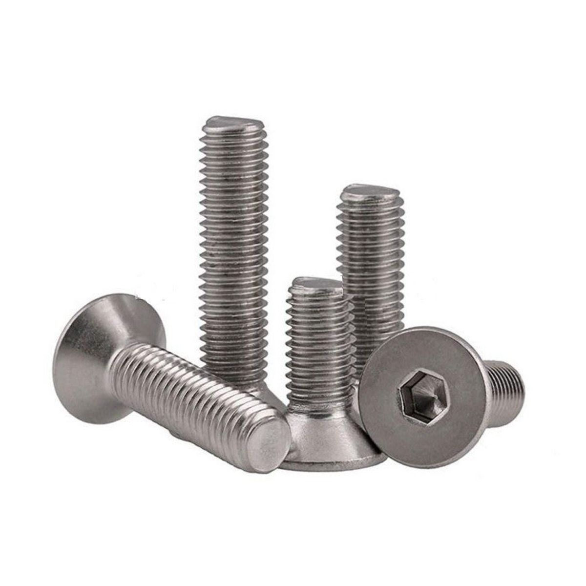 GENERICO - Tornillos Bristol M2.5 Acero Inoxidable Cabeza Hexagonal Paquete X10 - 25 mm