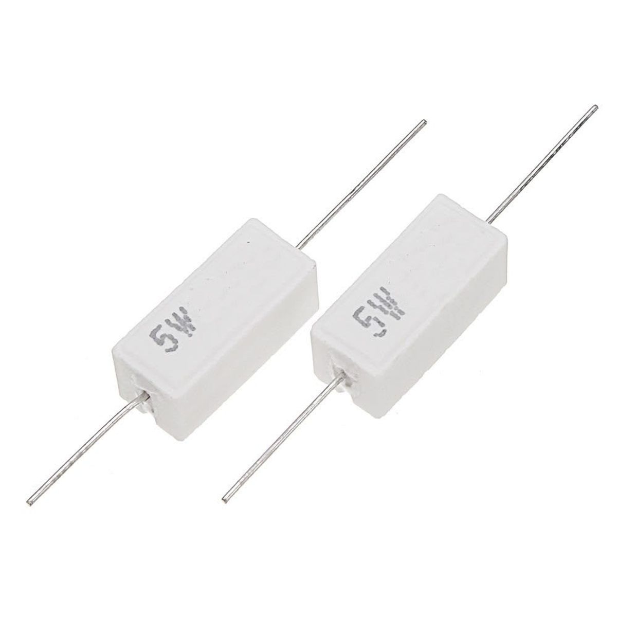 GENERICO - Resistencia de Potencia Cerámica 5W ±5% - 10 Ohm Paquete x 6 Unidades
