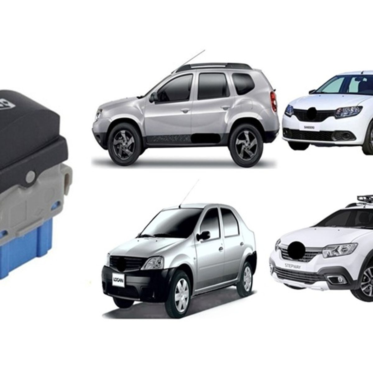GENERICO - switche boton elevavidrios renault duster logan sandero stepway mod. 2012-2016