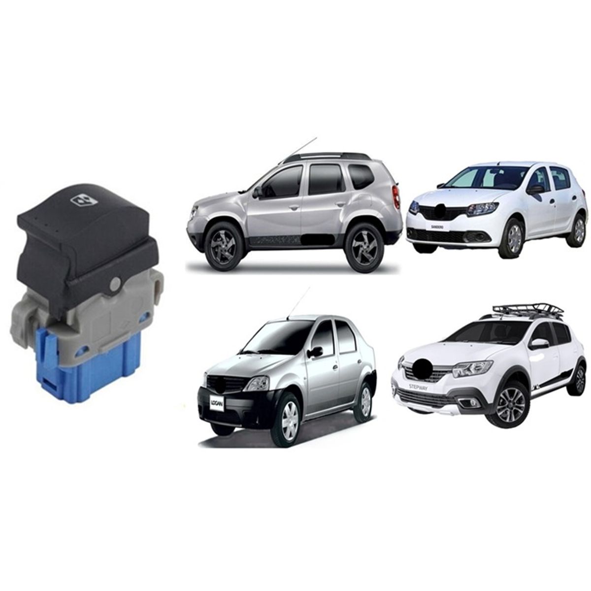 GENERICO - switche boton elevavidrios renault duster logan sandero stepway mod. 2012-2016