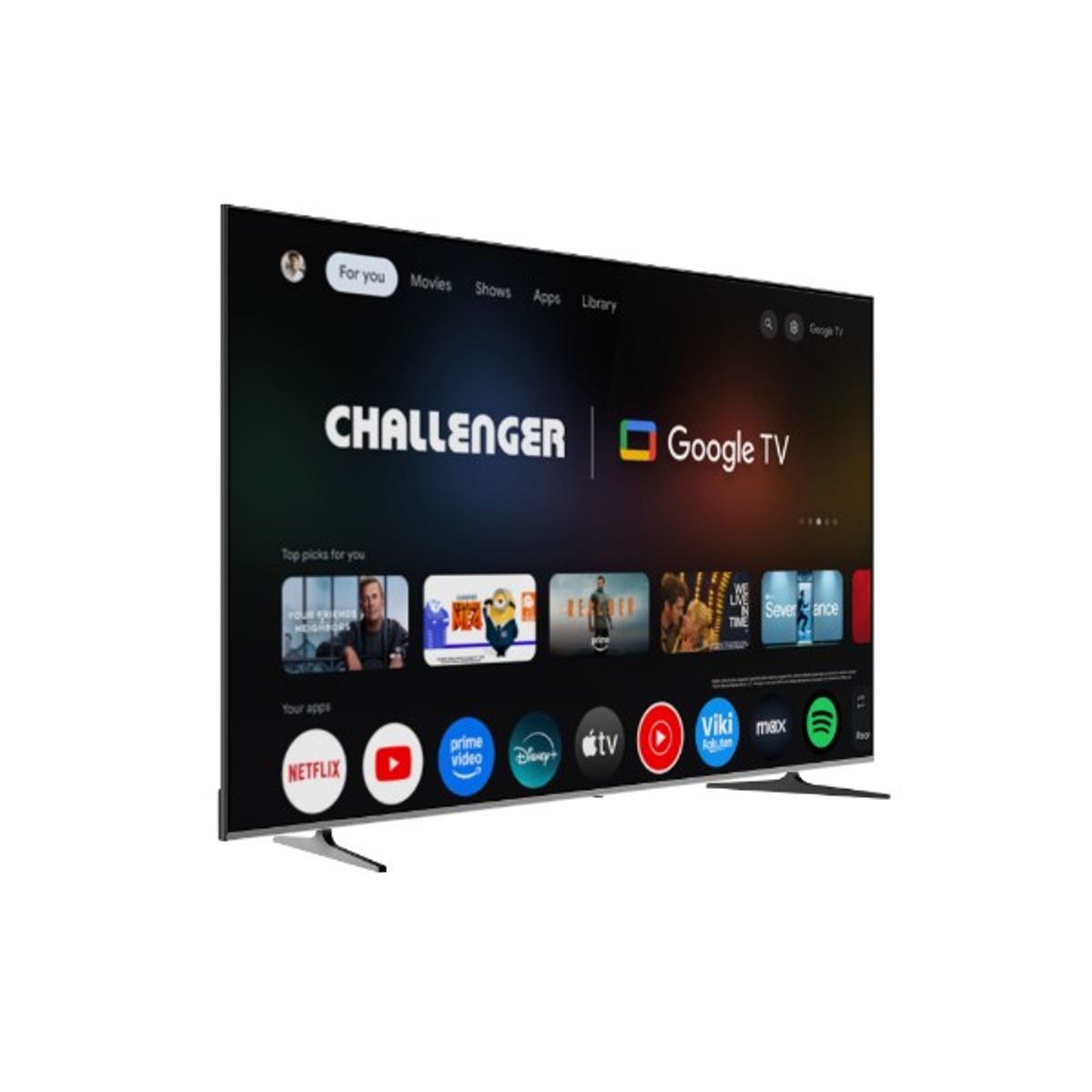 CHALLENGER - Televisor CHALLENGER 100 Mini LED Google TV Bluetooth, WIFI, Chromecast y Control por voz - MINILED 100KG290