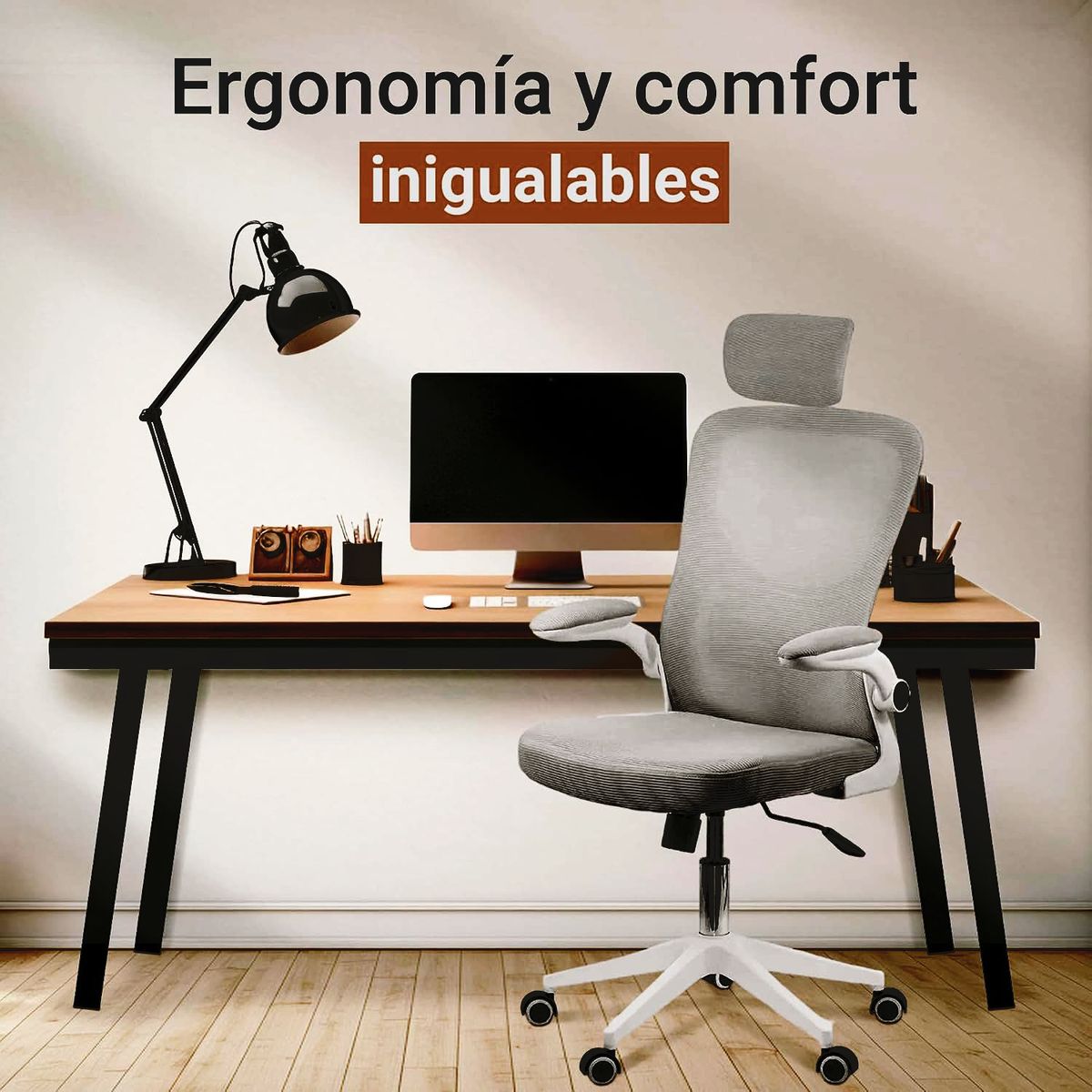 GENERICO - Silla Oficina Ergonómica Premium Con Apoyo Lumbar Brazos Ajustables