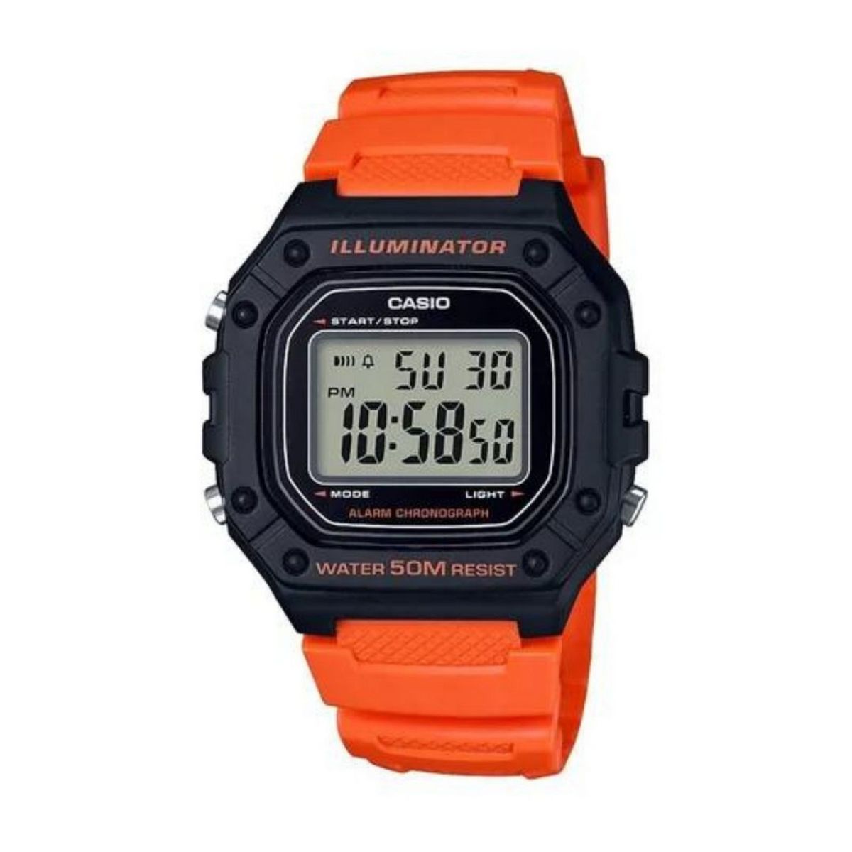 CASIO - Reloj Casio Para Unisex Naranjo W-218h-4b2v