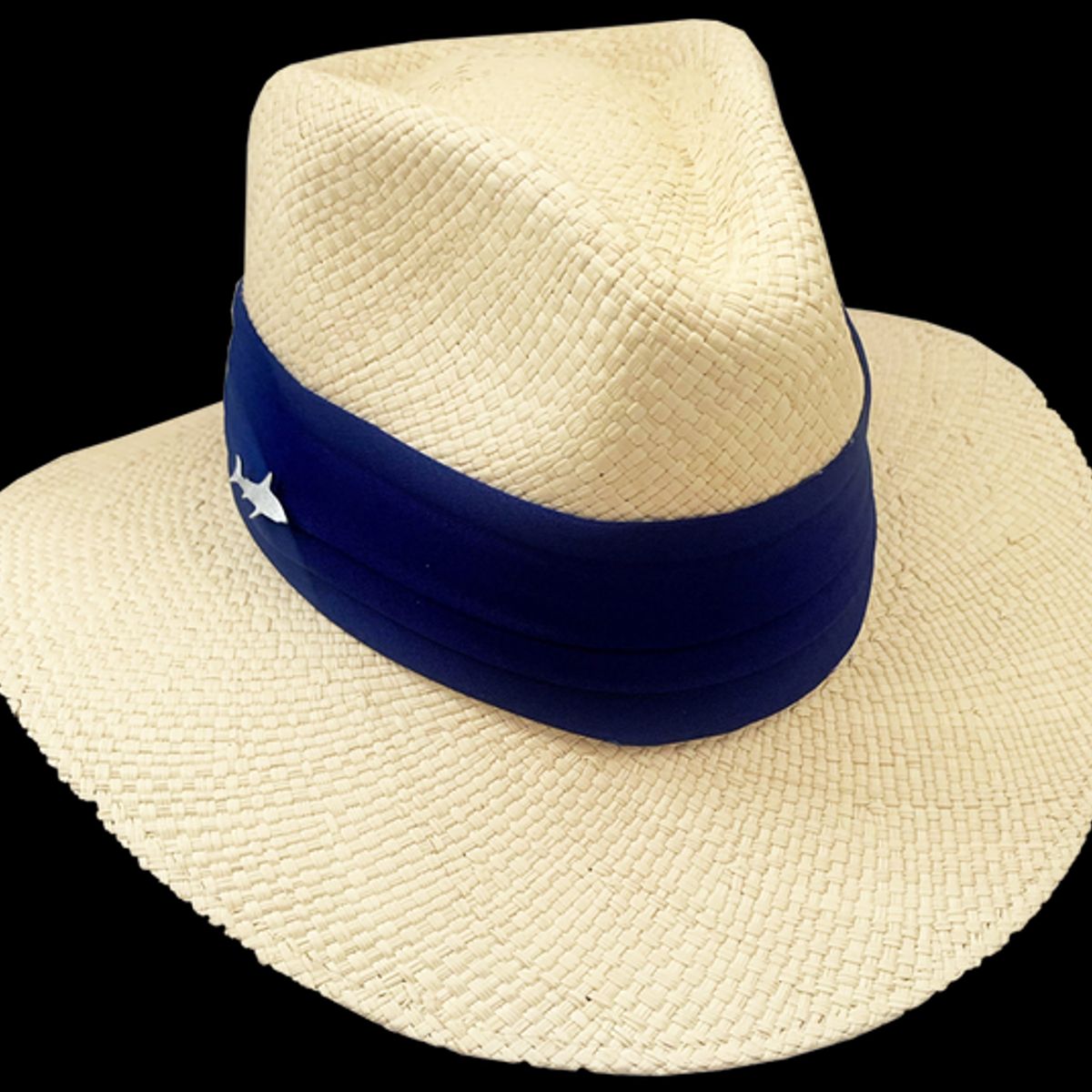 SALVADOR BEACHWEAR - SOMBRERO CLARO CINTA ANCHA AZUL