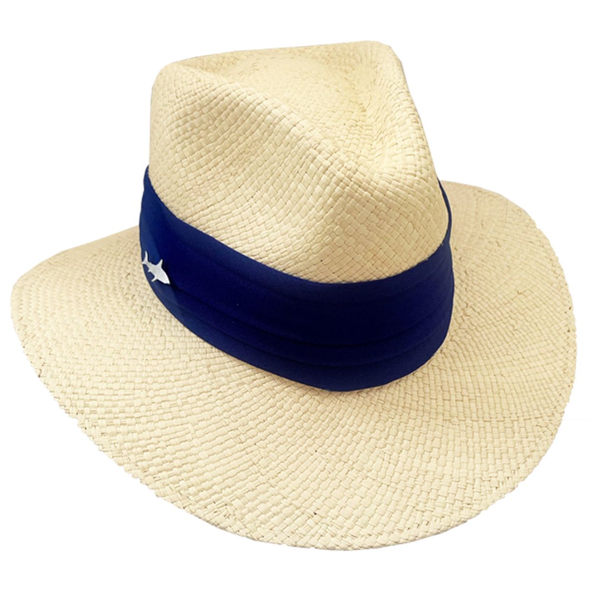 SALVADOR BEACHWEAR - SOMBRERO CLARO CINTA ANCHA AZUL