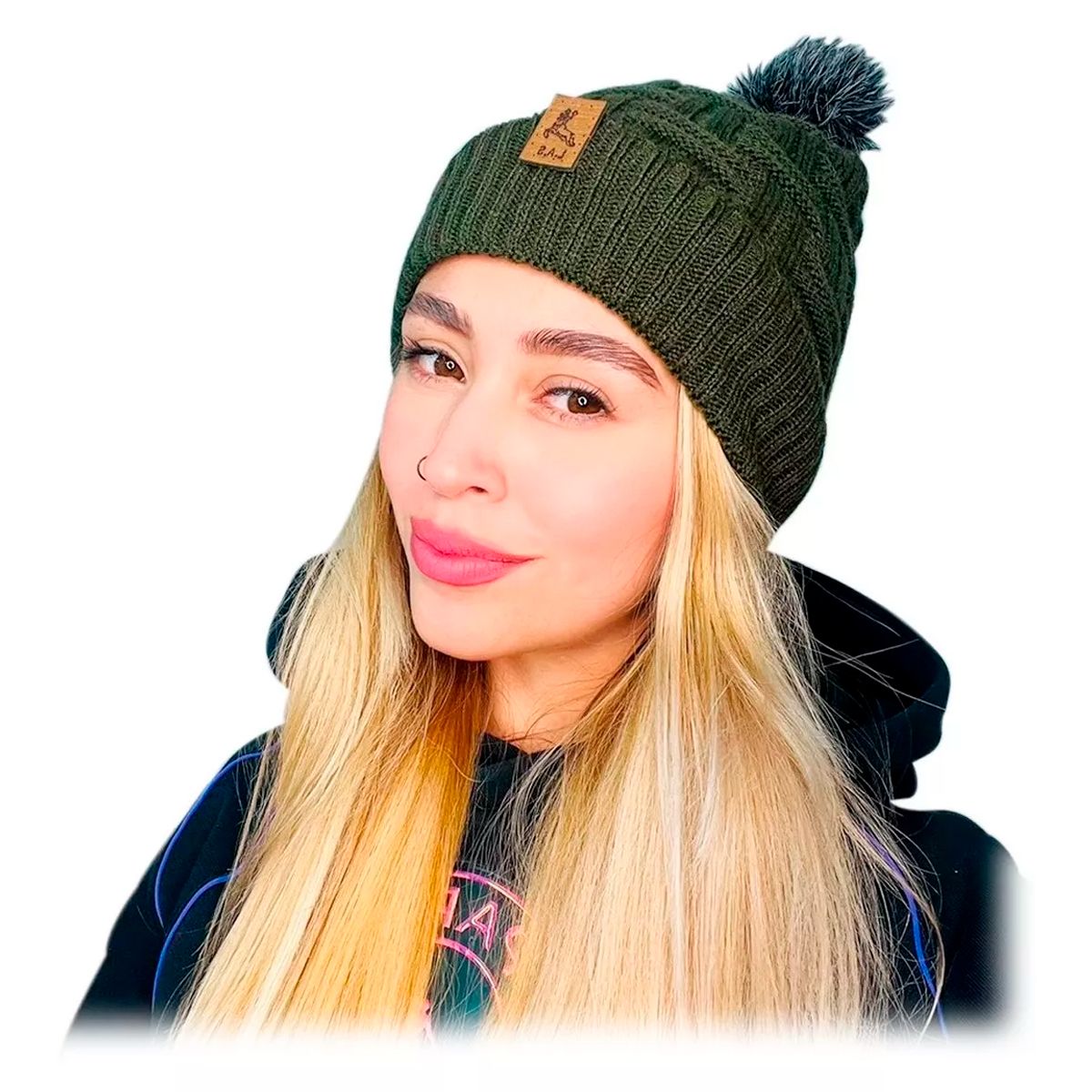 GENERICO - Gorro Pompon Bola Unisex Fashion Frío En Lana Fina
