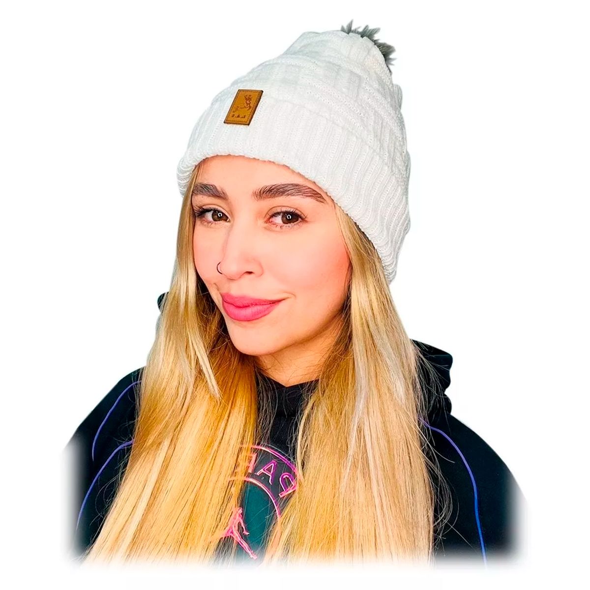 GENERICO - Gorro Pompon Bola Unisex Fashion Frío En Lana Fina