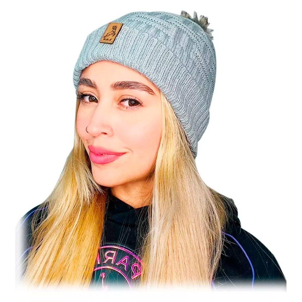 GENERICO - Gorro Pompon Bola Unisex Fashion Frío En Lana Fina