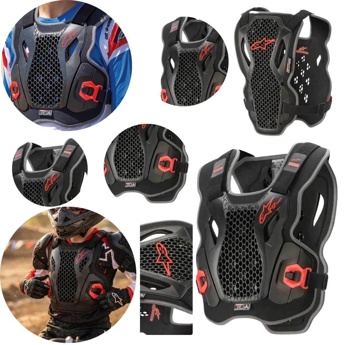 ALPINESTARS - Pechera alpinestars moto original proteccion transpirable