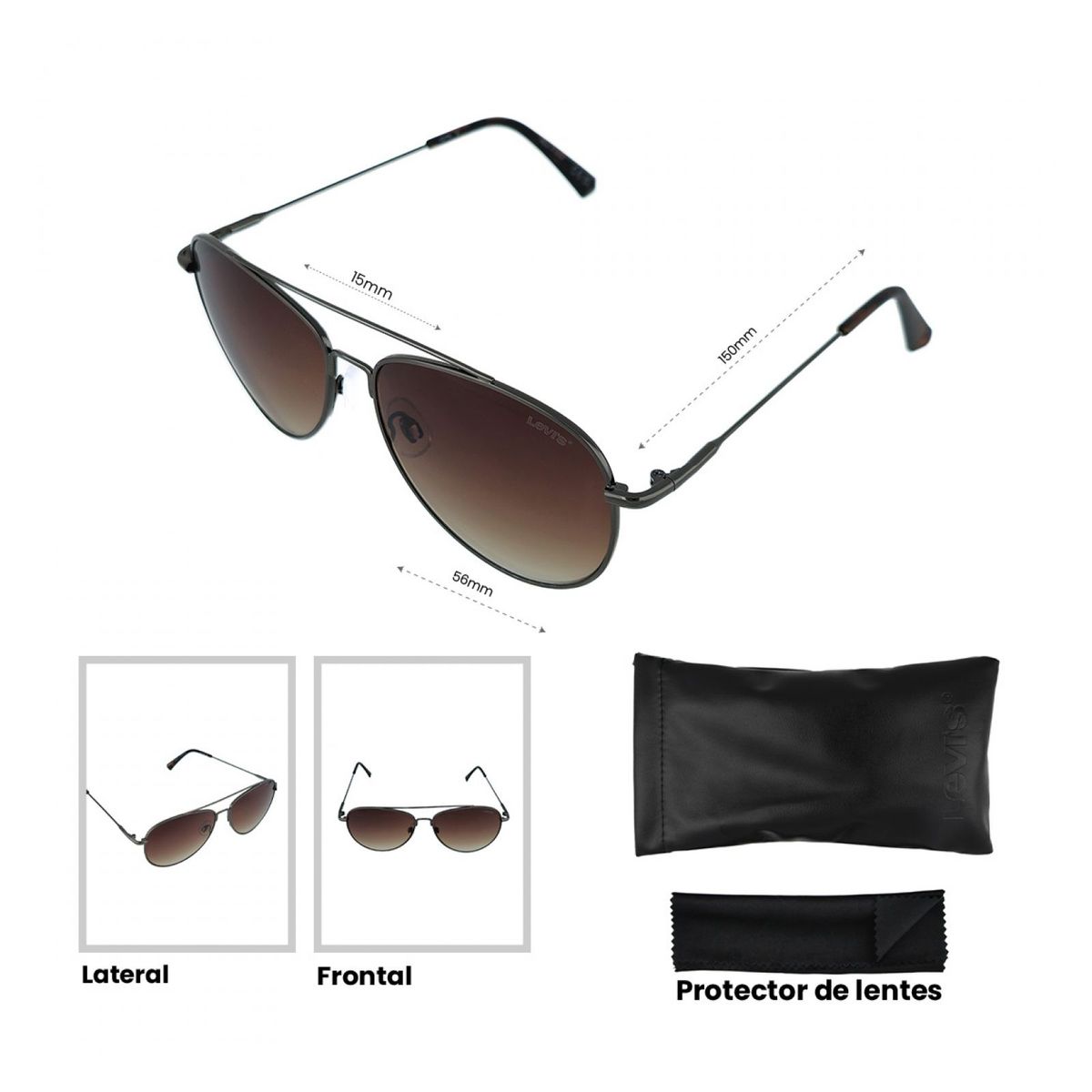 LEVIS - Lentes De Sol  Levis Outlook X13176 Gris