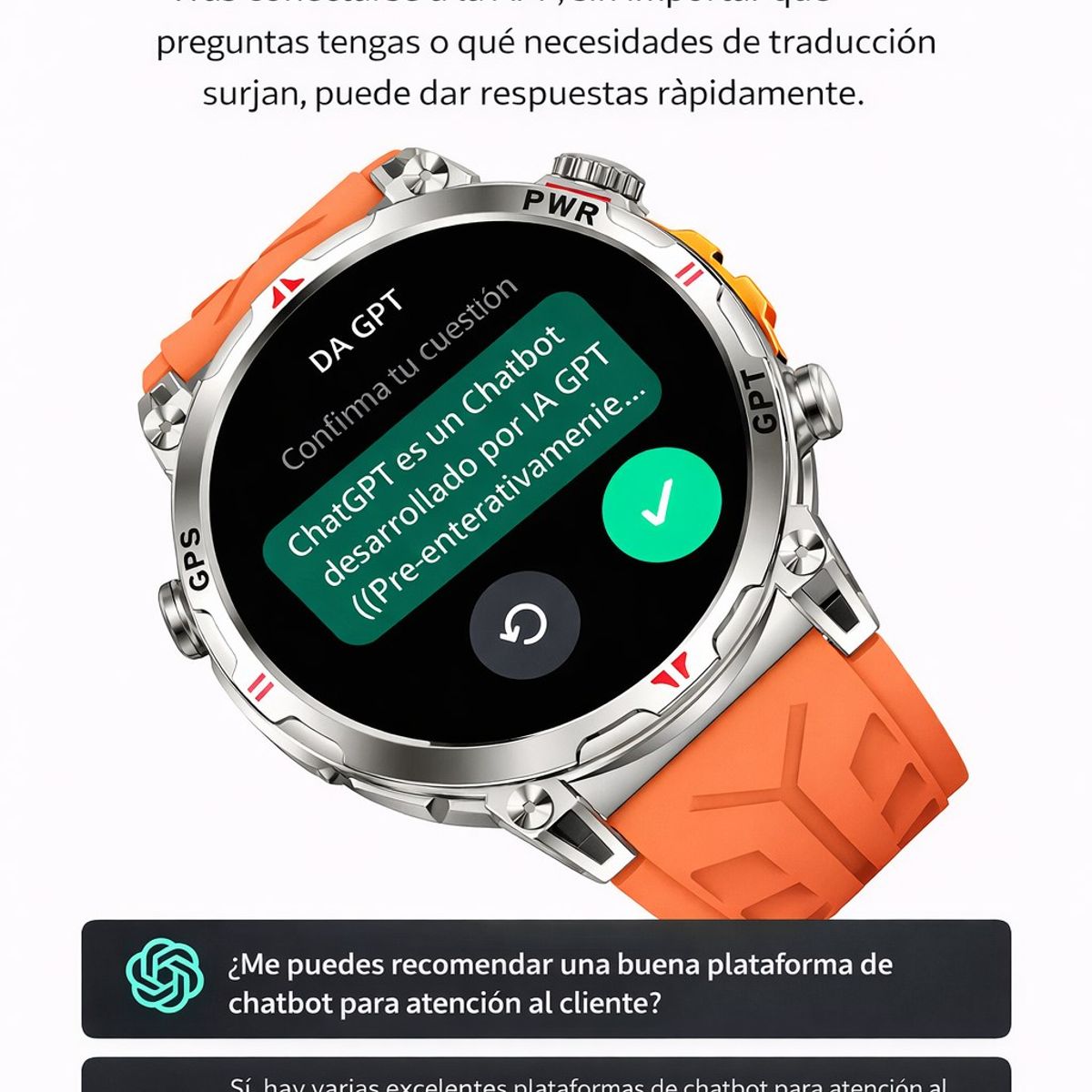 GENERICO - Reloj Inteligente KC93 GPS Llamadas Bluetooth Asistente Inteligente gpt